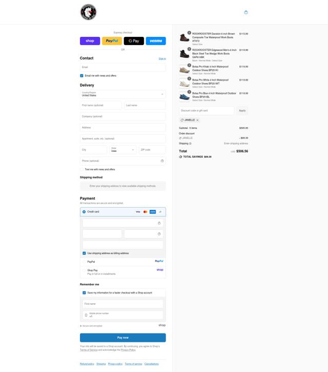 ROCKROOSTER checkout page showing ROCKROOSTER promo code box | Screenshot taken by SimplyCodes community member on Sep 14, 2025