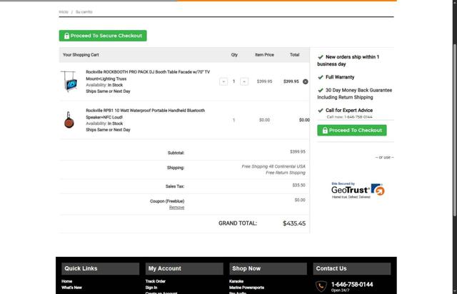 Rockville checkout page showing Rockville coupon code box | Screenshot taken by SimplyCodes community member on Sep 17, 2025