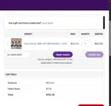 ALUMINUM20 coupon verification screenshot