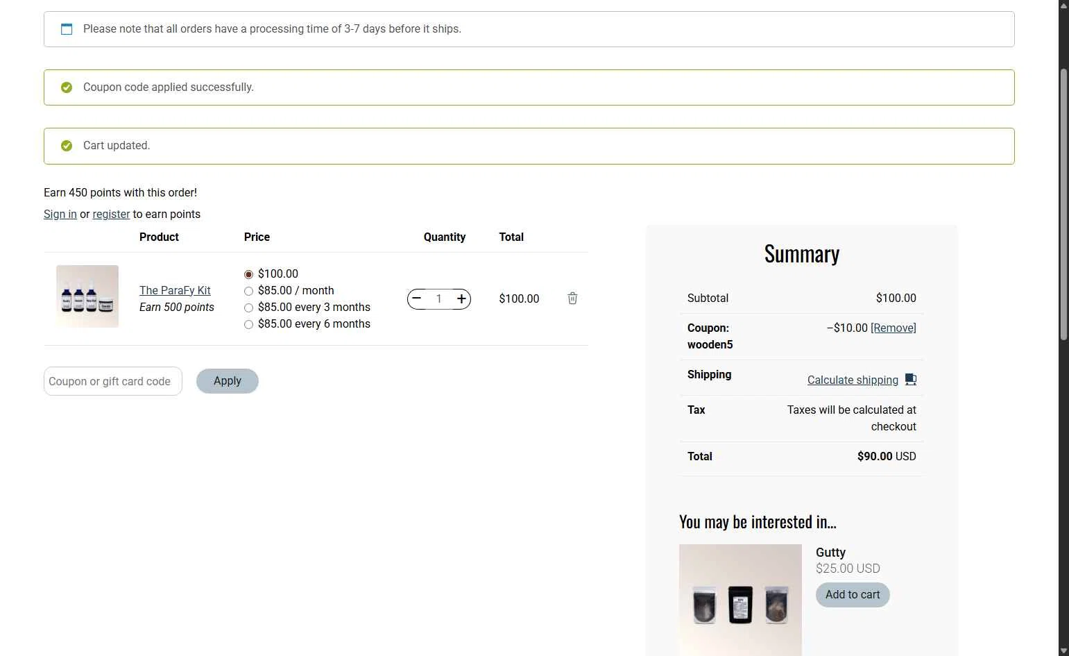 RogersHood checkout page showing RogersHood discount code box | Screenshot taken by SimplyCodes community member on Feb 3, 2026