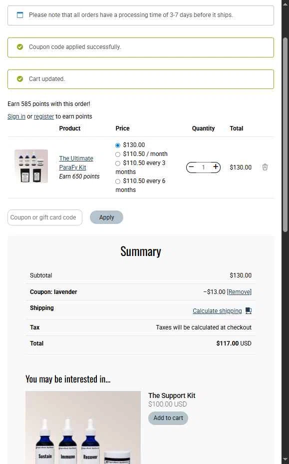 RogersHood checkout page showing RogersHood discount code box | Screenshot taken by SimplyCodes community member on Jan 22, 2026