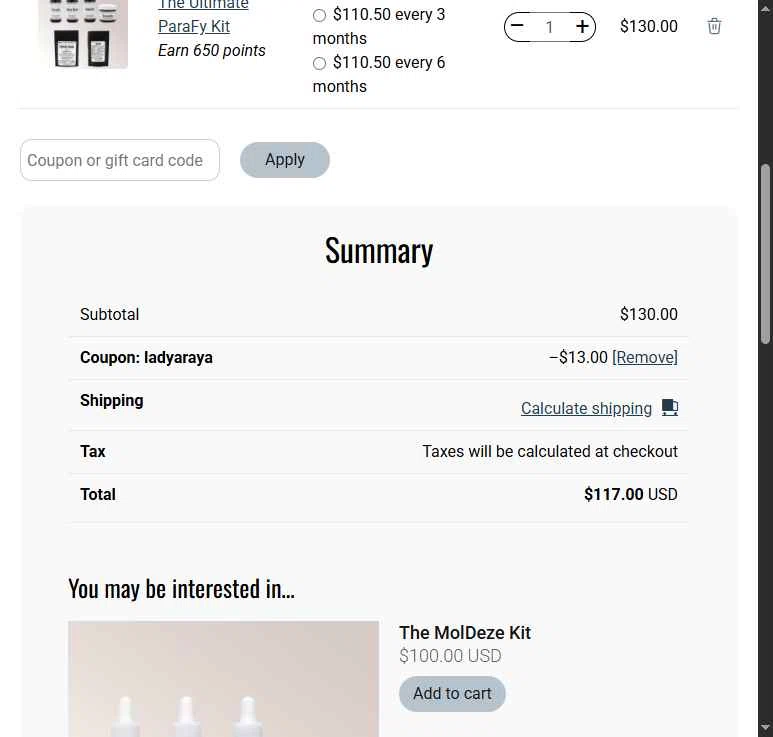 RogersHood checkout page showing RogersHood discount code box | Screenshot taken by SimplyCodes community member on Jan 25, 2026
