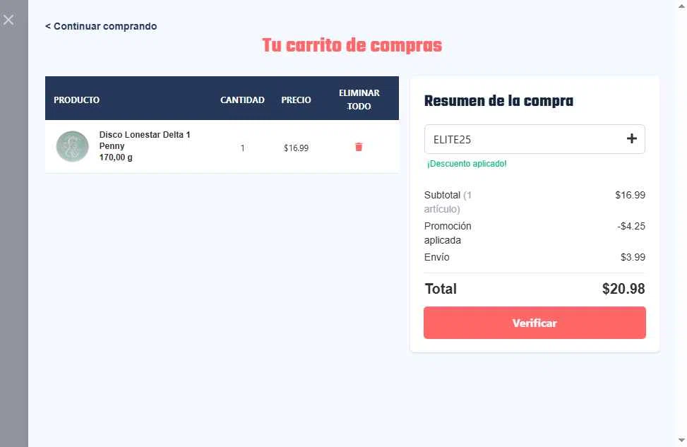 Rogue Discs checkout page showing Rogue Discs coupon code box | Screenshot taken by SimplyCodes community member on Nov 21, 2025