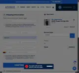 Williams Racing coupon verification screenshot