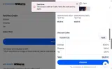 Williams Racing coupon verification screenshot