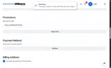 Williams Racing coupon verification screenshot