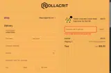 Rollacrit coupon verification screenshot