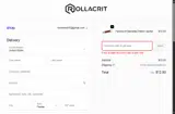 Rollacrit coupon verification screenshot