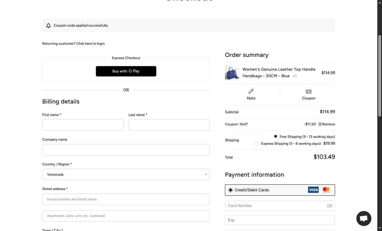 Romy Tisa checkout page showing Romy Tisa promo code box | Screenshot taken by SimplyCodes community member on Dec 4, 2025