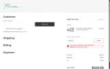 FINISH15 coupon verification screenshot