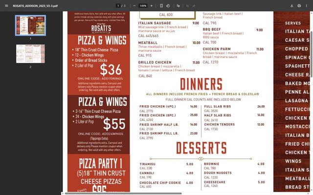 Rosati's Pizza checkout page showing Rosati's Pizza coupon code box | Screenshot taken by SimplyCodes community member on Jul 15, 2025