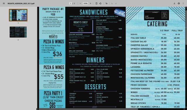 Rosati's Pizza checkout page showing Rosati's Pizza coupon code box | Screenshot taken by SimplyCodes community member on Aug 26, 2025