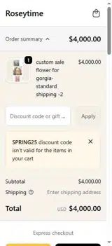 spring25 coupon verification screenshot