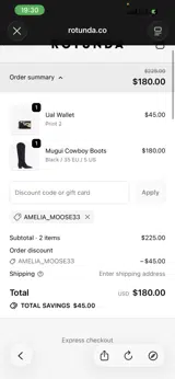 AMELIA_MOOSE33 coupon verification screenshot