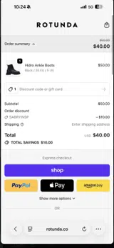 SABRYINSP coupon verification screenshot
