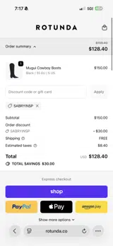 SABRYINSP coupon verification screenshot