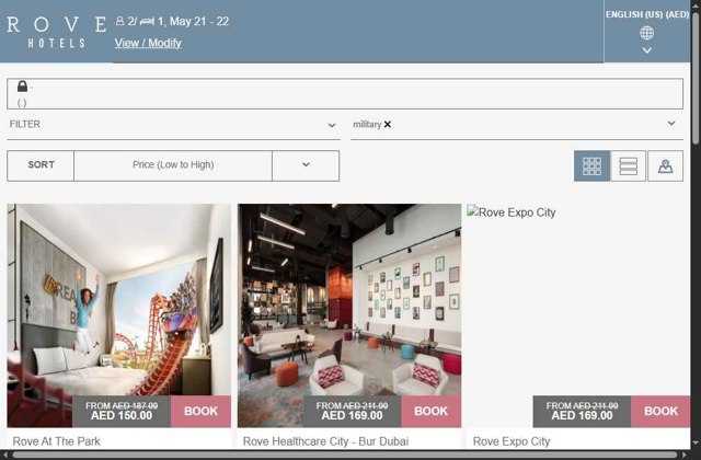 Rove Hotels checkout page showing Rove Hotels promo code box | Screenshot taken by SimplyCodes community member on May 20, 2025
