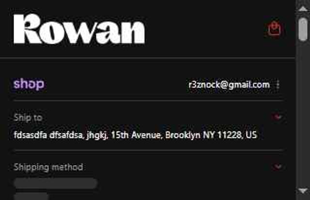 Rowan checkout page showing Rowan discount code box | Screenshot taken by SimplyCodes community member on Sep 12, 2025