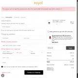 ROYAL10 coupon verification screenshot