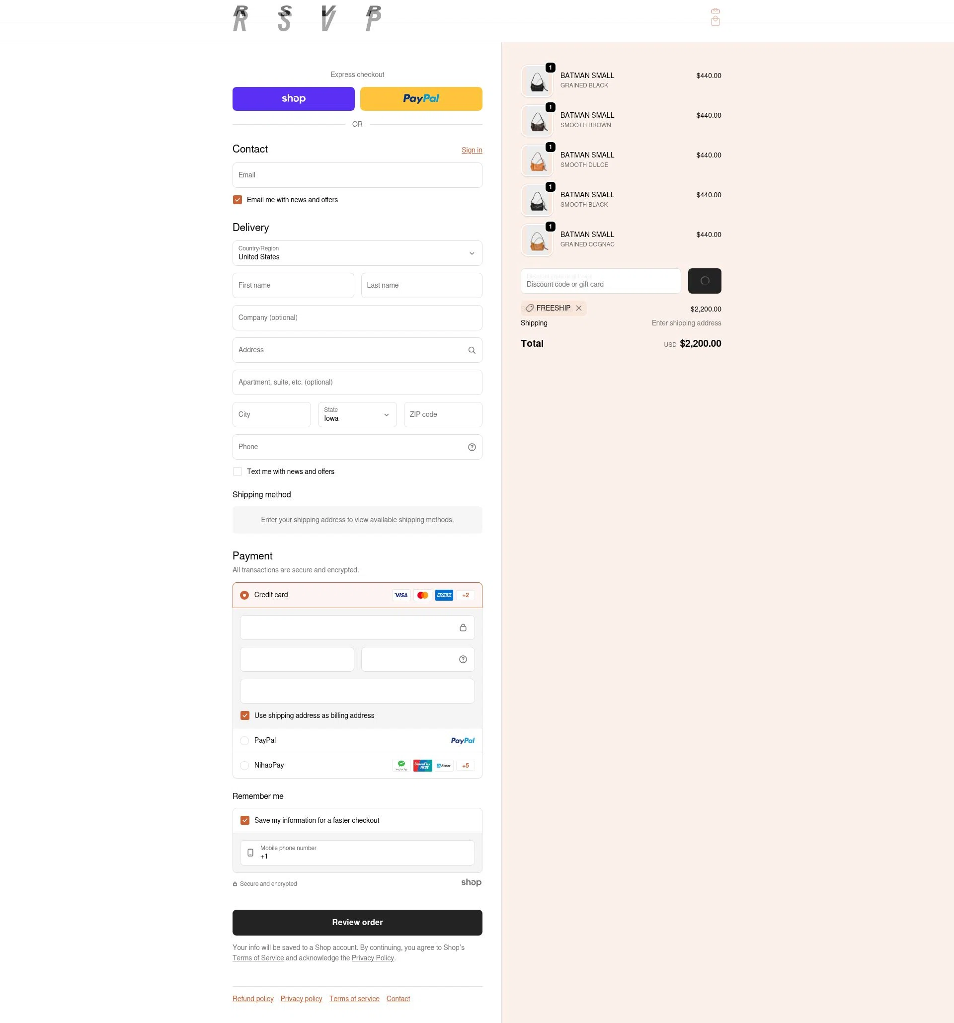 RSVP Paris checkout page showing RSVP Paris discount code box | Screenshot taken by SimplyCodes community member on Jan 29, 2026
