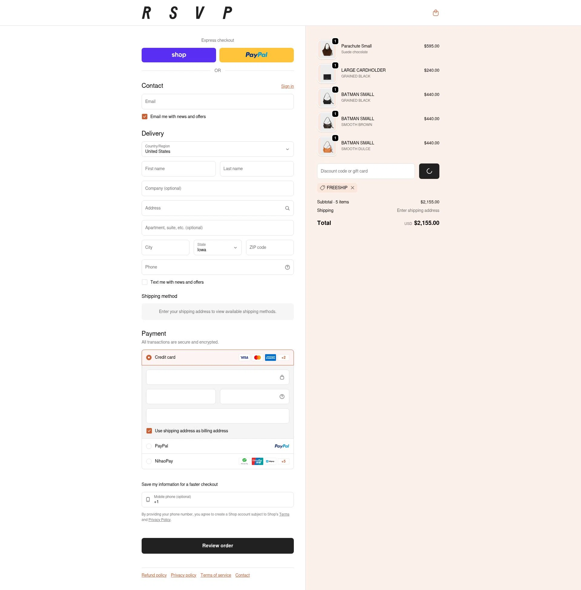 RSVP Paris checkout page showing RSVP Paris discount code box | Screenshot taken by SimplyCodes community member on Feb 3, 2026