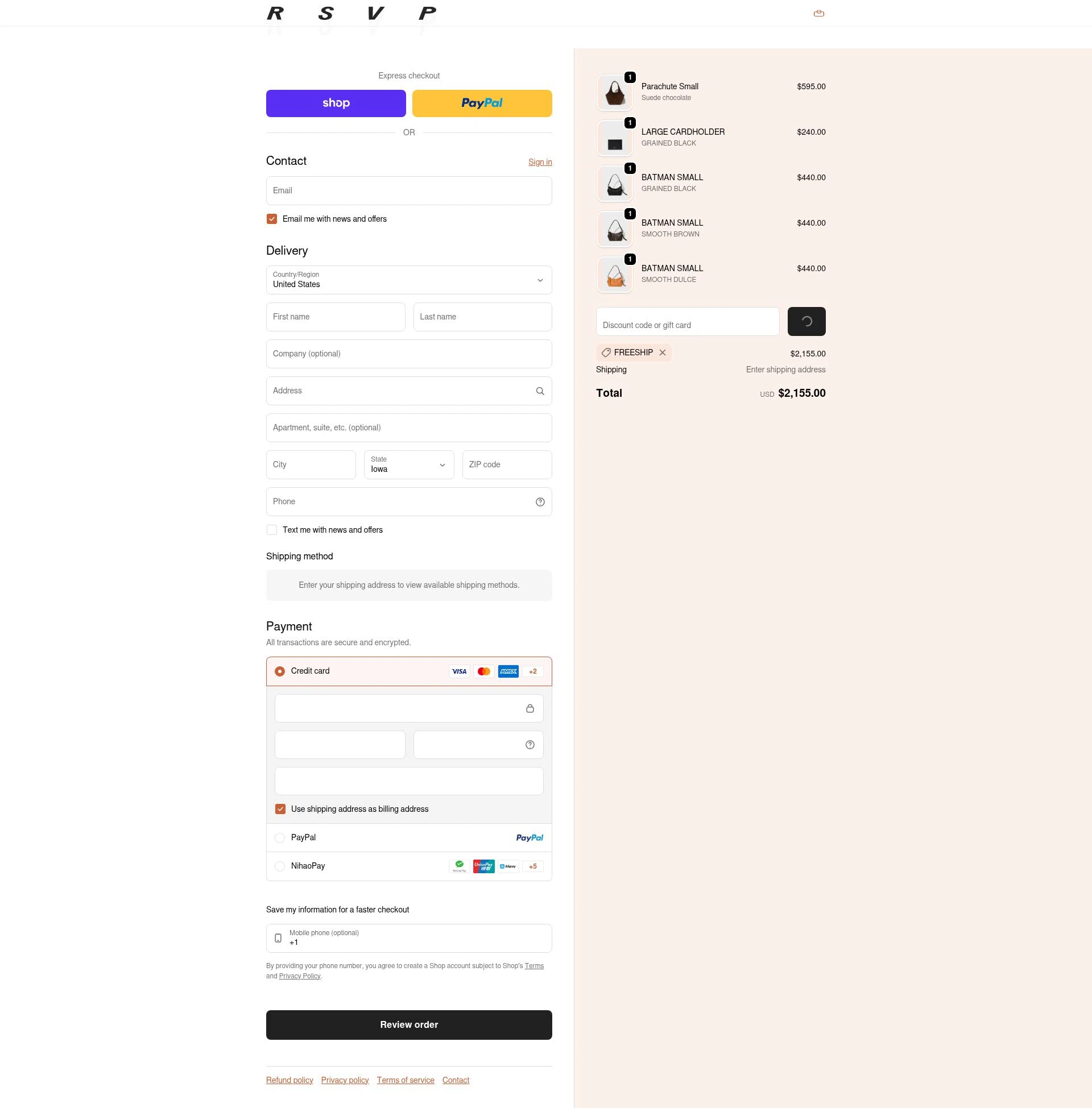 RSVP Paris checkout page showing RSVP Paris discount code box | Screenshot taken by SimplyCodes community member on Feb 11, 2026