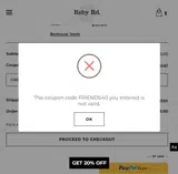 FRIENDS40 coupon verification screenshot