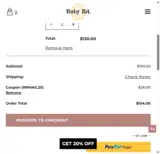 RRMAIL20 coupon verification screenshot