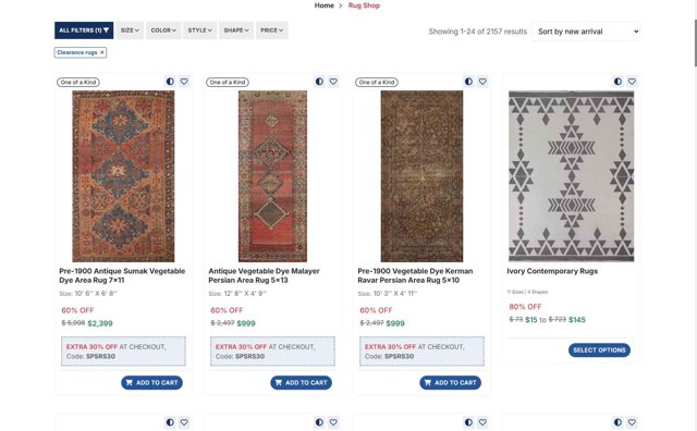 Rugsource checkout page showing Rugsource promo code box | Screenshot taken by SimplyCodes community member on May 9, 2025