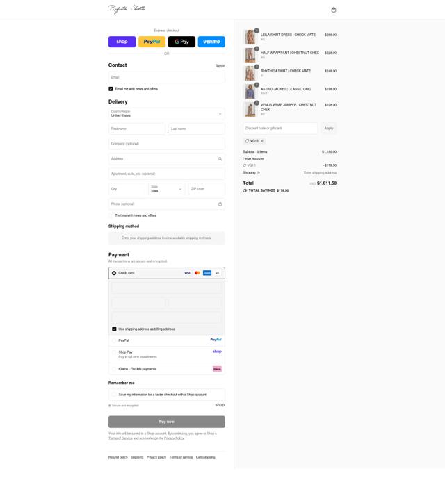 Rujuta Sheth checkout page showing Rujuta Sheth promo code box | Screenshot taken by SimplyCodes community member on Sep 15, 2025