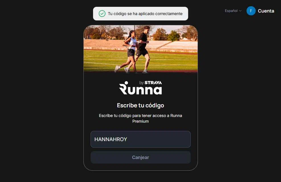 Runna checkout page showing Runna discount code box | Screenshot taken by SimplyCodes community member on Feb 6, 2026