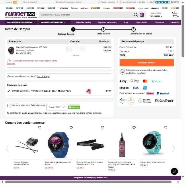 RunnerINN checkout page showing RunnerINN promo code box | Screenshot taken by SimplyCodes community member on Dec 27, 2025