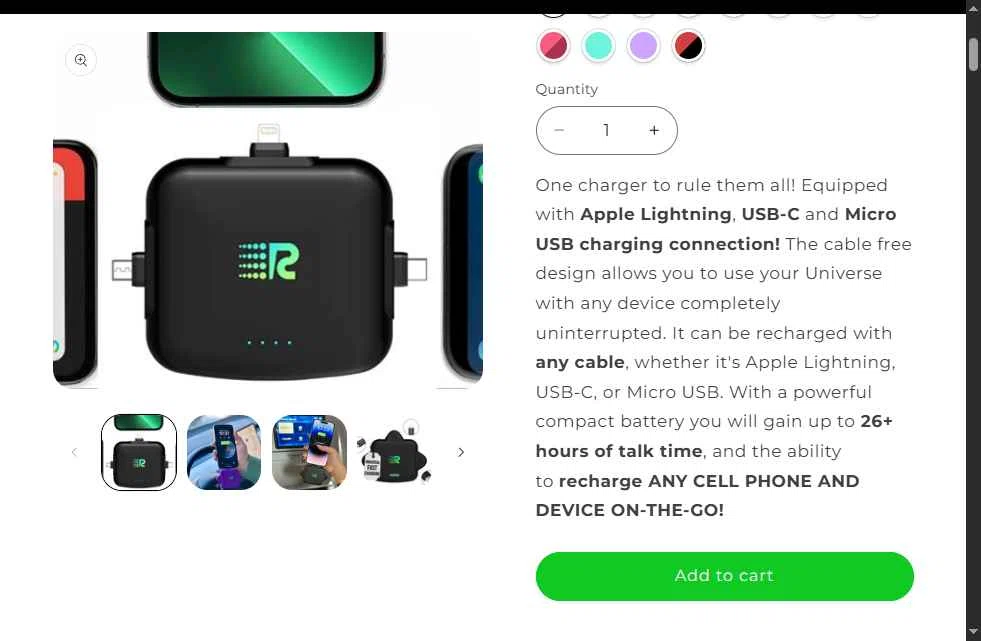 Rush Charge checkout page showing Rush Charge discount code box | Screenshot taken by SimplyCodes community member on Jan 25, 2026