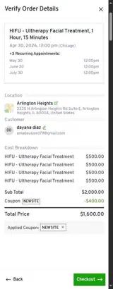NEWSITE coupon verification screenshot