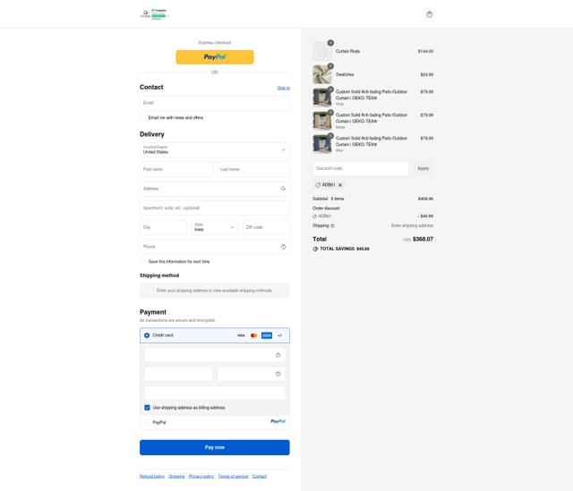 RYB HOME checkout page showing RYB HOME promo code box | Screenshot taken by SimplyCodes community member on Sep 15, 2025