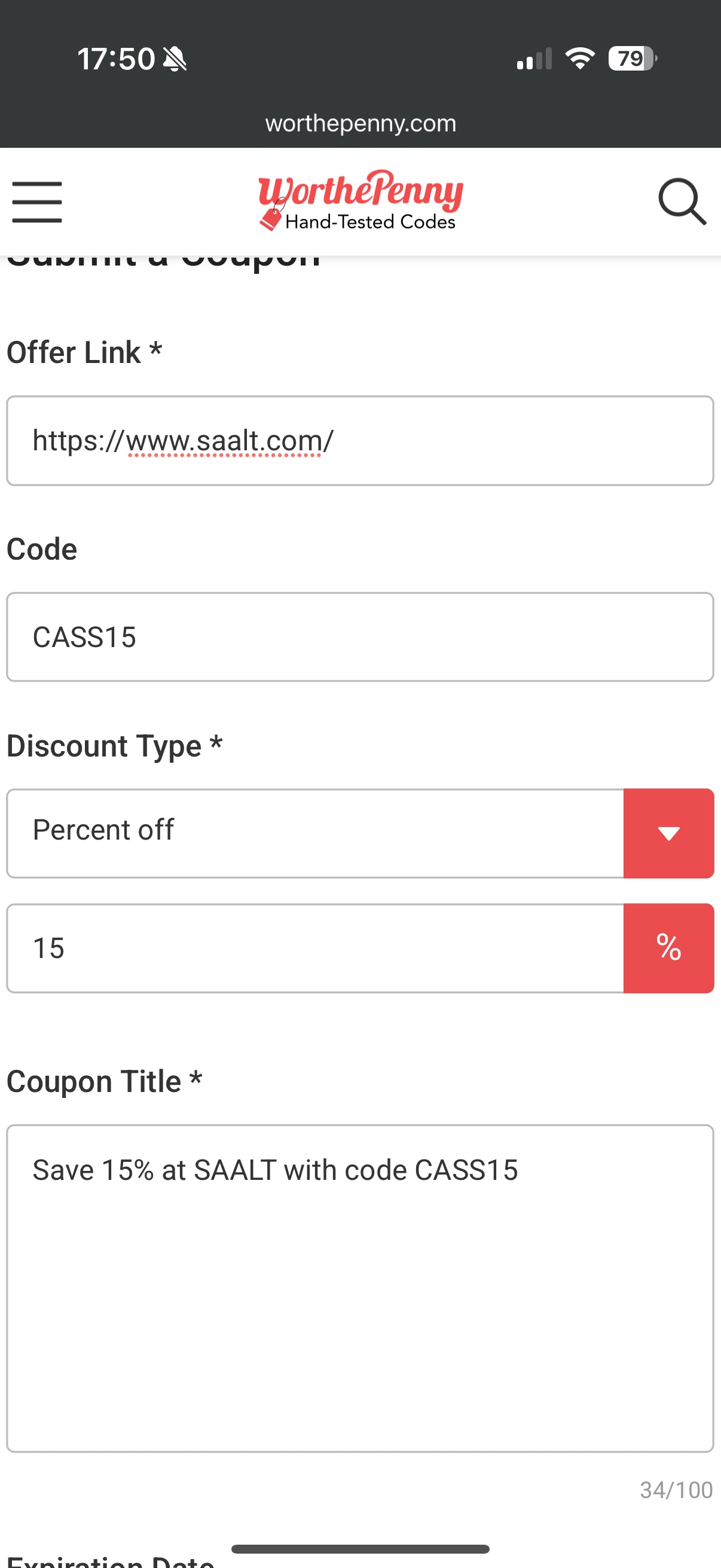 Saalt promo code screenshot showing code CASS15 applied at Saalt checkout page. Uploaded by SimplyCodes community member TokenPro1362 on Jun 11, 2026