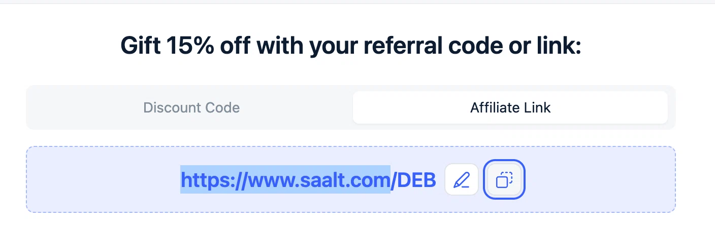 Saalt promo code screenshot showing code DEB applied at Saalt checkout page. Uploaded by SimplyCodes community member DebFalc on Jan 31, 2026