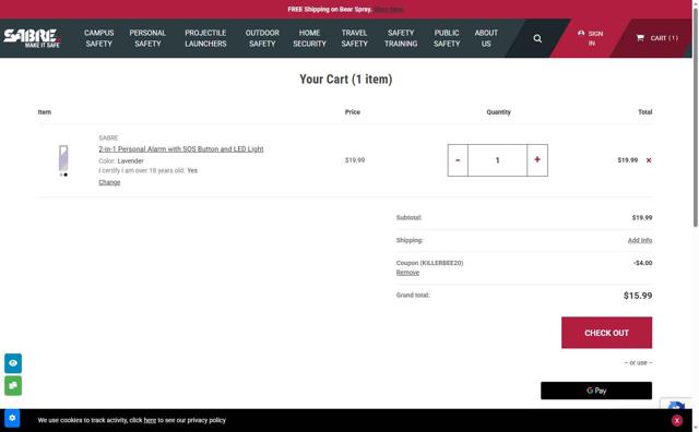 Sabre checkout page showing Sabre promo code box | Screenshot taken by SimplyCodes community member on Sep 15, 2025