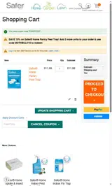 Safer Brand coupon verification screenshot