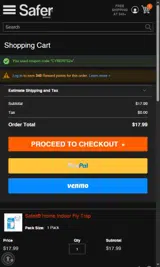 Safer Brand coupon verification screenshot