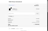 SAGA Fitness coupon verification screenshot