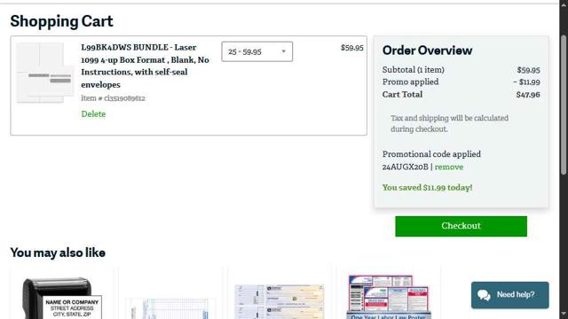 Sage checkout page showing Sage promo code box | Screenshot taken by SimplyCodes community member on Aug 29, 2025