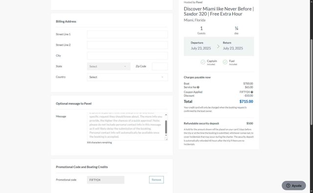 Sailo checkout page showing Sailo promo code box | Screenshot taken by SimplyCodes community member on Jul 21, 2025
