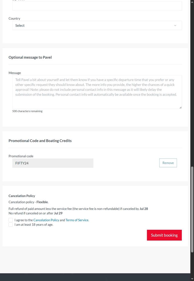 Sailo checkout page showing Sailo promo code box | Screenshot taken by SimplyCodes community member on Jul 21, 2025
