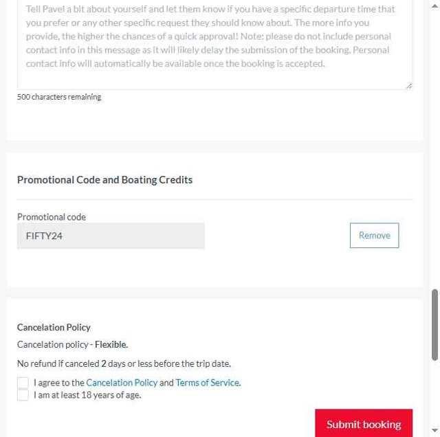 Sailo checkout page showing Sailo promo code box | Screenshot taken by SimplyCodes community member on Jul 21, 2025