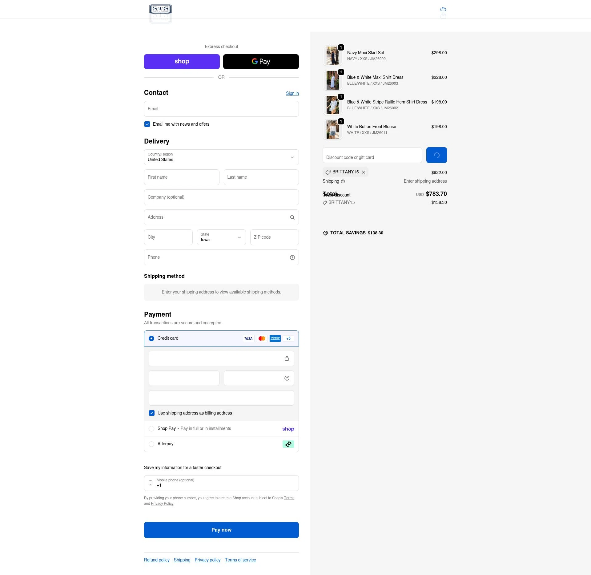 Sail to Sable checkout page showing Sail to Sable discount code box | Screenshot taken by SimplyCodes community member on Feb 15, 2026