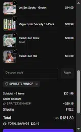 SPRITZT37HN6CP coupon verification screenshot