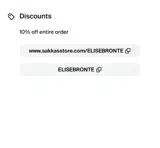 ELISEBRONTE coupon verification screenshot