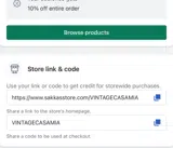VINTAGECASAMIA coupon verification screenshot