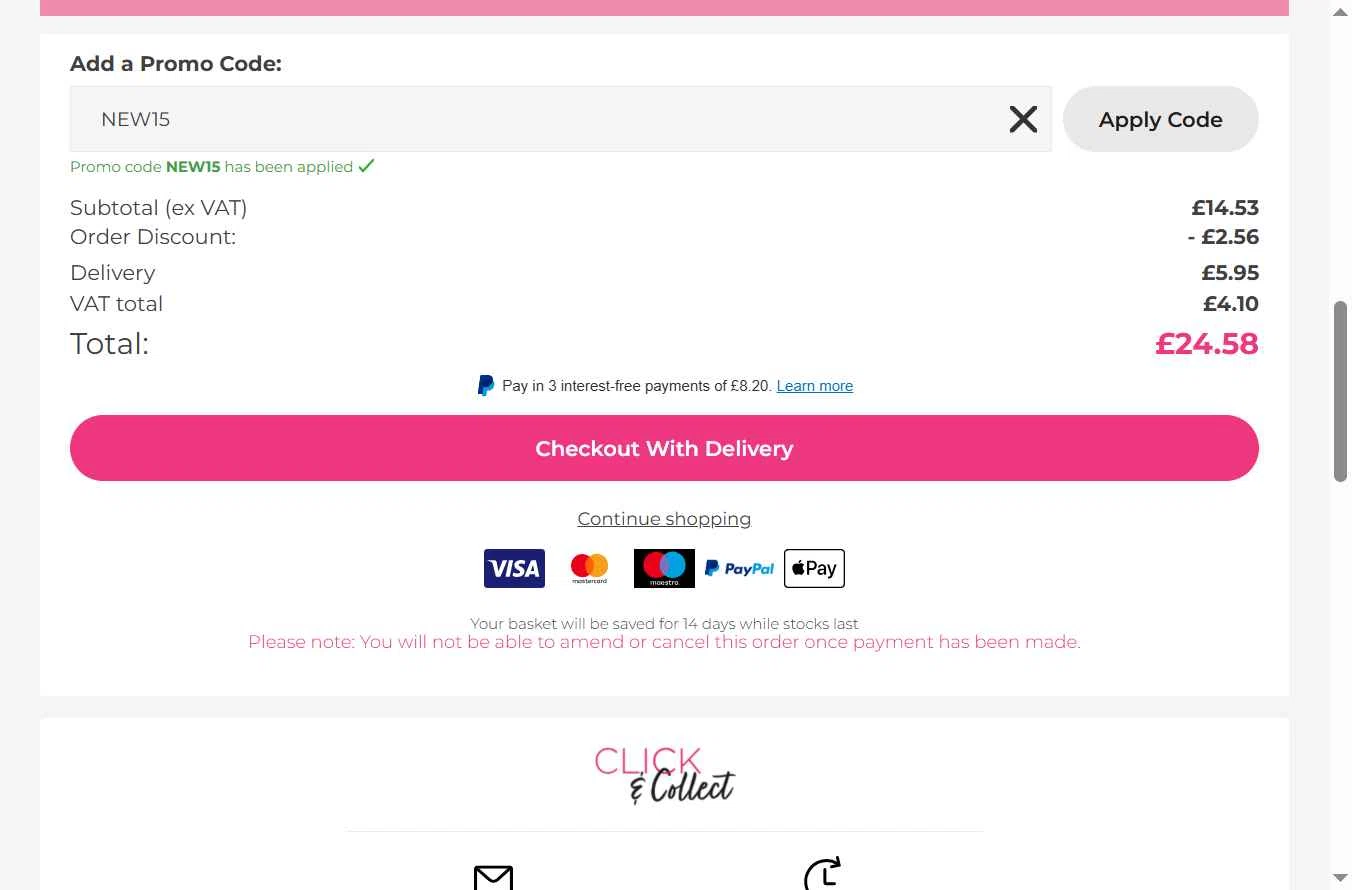 Salon Services checkout page showing Salon Services promo code box | Screenshot taken by SimplyCodes community member on Jan 2, 2026